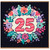 25th Birthday Card, Floral Number 25 Card