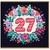 27th Birthday Card, Floral Number 27 Birthday Card