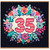 35th Birthday Card, Floral Number 35 Birthday Card