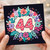 44th Birthday Card, Colourful Floral Number 44 Card