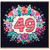 49th Birthday Card, Floral Number 49 Card