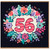 56th Birthday Card, Floral Number 56 Card