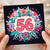 56th Birthday Card, Floral Number 56 Card