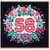 58th Birthday Card, Floral Number 58 Birthday Card