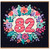 82nd Birthday Card, Floral Number 82 Card