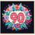 90th Birthday Card, Floral Number 90 Card