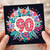 90th Birthday Card, Floral Number 90 Card