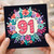 91st Birthday Card, Floral Number 91 Birthday Card