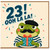 23rd Birthday Card, Funny Ooh La La Frog Card for Him