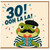 30th Birthday Card, Funny Frog Ooh La La Birthday Card