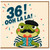 36th Birthday Card, Funny 36 Ooh La La Frog Birthday Card