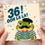 36th Birthday Card, Funny 36 Ooh La La Frog Birthday Card