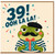 39th Birthday Card, Funny Frog Ooh La La Birthday Card