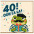 40th Birthday Card, Funny Ooh La La Frog Card