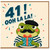 41st Birthday Card, Funny Ooh La La Frog Birthday Card