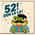 52nd Birthday Card, Funny Ooh La La Frog Card for Him