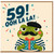 59th Birthday Card, Funny Ooh La La Frog Birthday Card