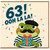 63rd Birthday Card, Ooh La La Frog Design