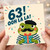 63rd Birthday Card, Ooh La La Frog Design