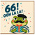 66th Birthday Card, Funny Frog Ooh La La Birthday Card