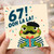 67th Birthday Card, Funny Ooh La La Frog Birthday Card
