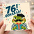 76th Birthday Card, Funny Ooh La La Frog Card
