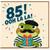 85th Birthday Card, Funny Frog Ooh La La Greeting Card
