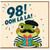 98th Birthday Card, Funny Frog Ooh La La Birthday Card
