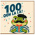 100th Birthday Card, 100 Ooh La La Frog Birthday Card