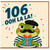 106th Birthday Card, Ooh La La Frog in Beret Gift Card