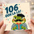 106th Birthday Card, Ooh La La Frog in Beret Gift Card