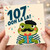 107th Birthday Card, Funny Ooh La La Frog Birthday Card