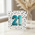 21st Birthday Card, Bold Teal Number 21 Spotty Design