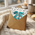 25th Birthday Card, Bold Turquoise 25 Polka Dot Party Card