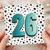 26th Birthday Card, Teal Number 26 Birthday Card