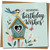 Sending Birthday Wishes Birdhouse Card, Cute Birds & Flowers Design, 145mm x 145mm Square, Includes Kraft Envelope