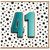 41st Birthday Card, Bold Teal Number 41 Polka Dot Design