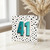 41st Birthday Card, Bold Teal Number 41 Polka Dot Design