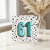 61st Birthday Card, Bold Teal Number 61 Polka Dot Design