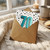 70th Birthday Card, Bold Teal Number 70 with Black Polka Dot Design