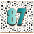 87th Birthday Card, 87 Birthday Card, Number 87 Birthday Card