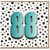 88th Birthday Card, Bold Turquoise 88 Polka Dot Design