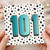 101st Birthday Card, Turquoise 101 Age Card