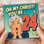 24th Birthday Card, Funny Retro Comic Style Card