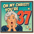 37th Birthday Card, Funny Retro Comic Style Card for Her