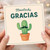 Funny Thank You Card - Moustache Gracias Cactus Pun - Humorous Gracias Cactus Greeting for Friends, Colleagues or Teachers