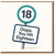 18th Birthday Card - Funny 'Oops You Hit Eighteen' Road Sign Design - Humorous Card for Him or Her, Son Daughter Friend - Milestone Age 18