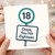18th Birthday Card - Funny 'Oops You Hit Eighteen' Road Sign Design - Humorous Card for Him or Her, Son Daughter Friend - Milestone Age 18