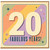 20th Birthday Card, 20 Fabulous Years Retro Pastel Greeting Card