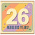 26th Birthday Card, Fabulous 26 Years Retro Pastel Design